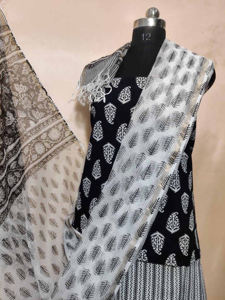 Kota Doria Dupatta Cotton Suit