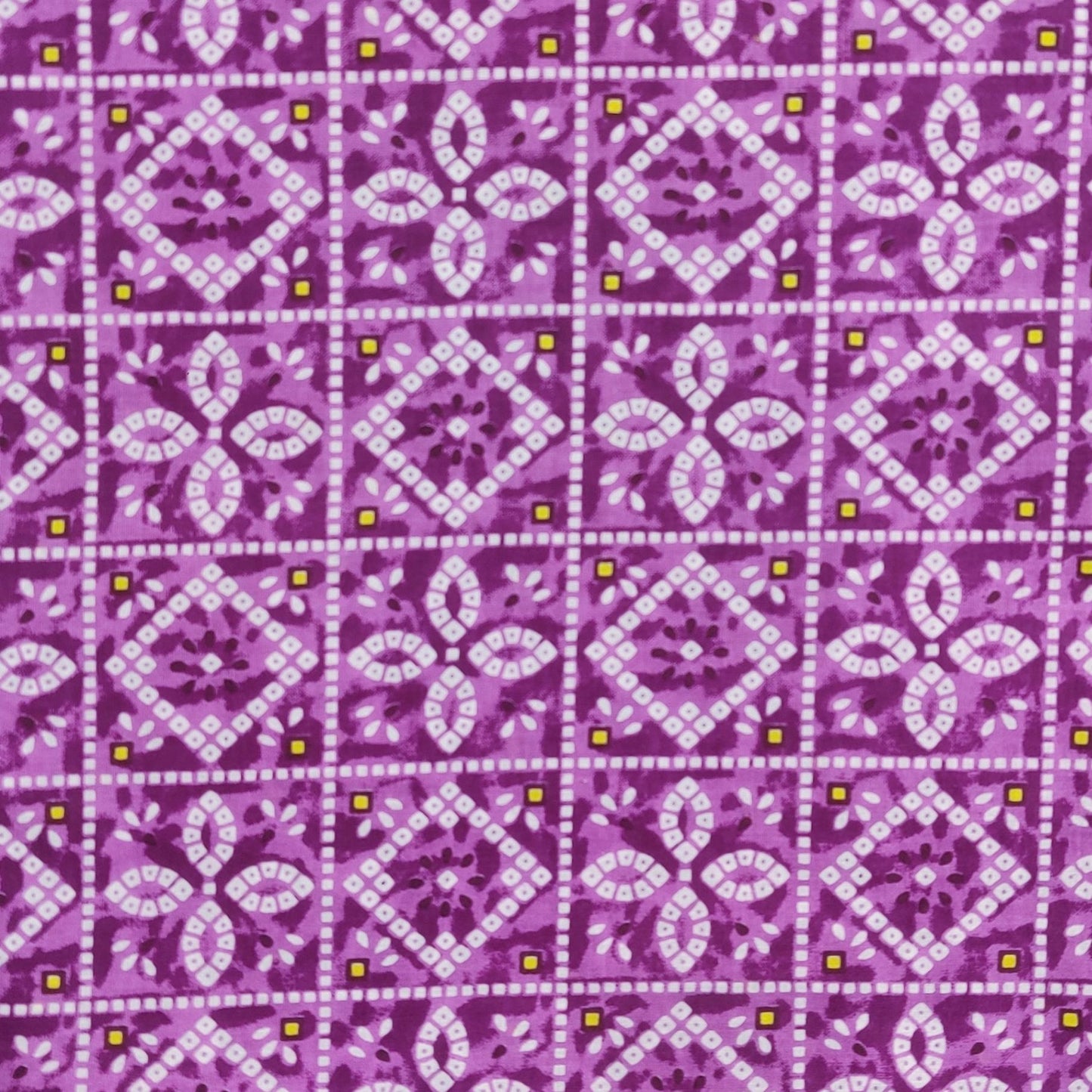 Purple Bandhani Pure Cotton Dress Material