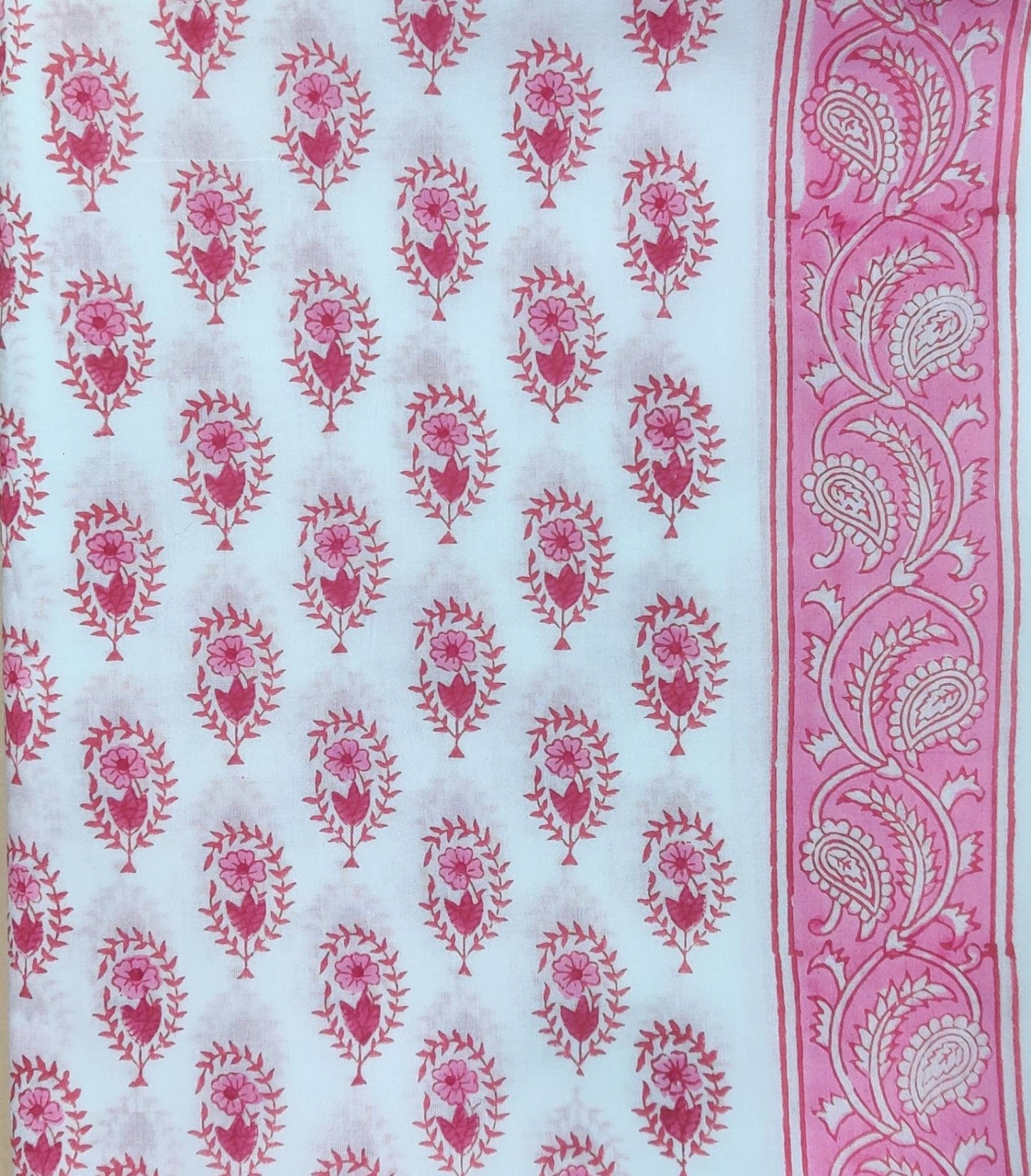 Pink Booti Printed Cotton Salwar Suit Material